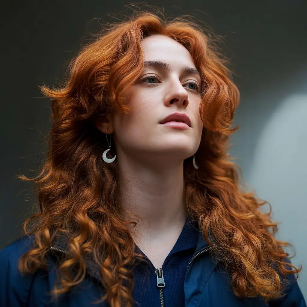 Bold Auburn Curls with Natural Layers