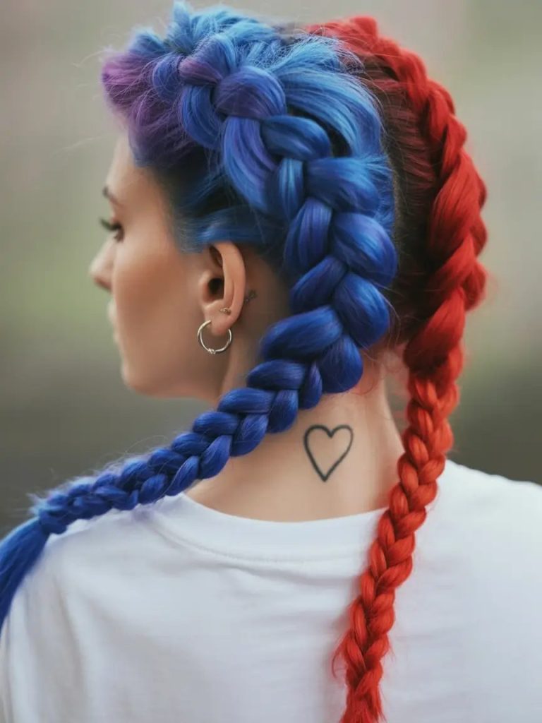 Bold, Braided Dual-Tone Colors for a Statement 4th Look
