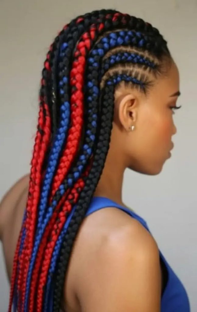 Bold Braids with a Patriotic Twist
