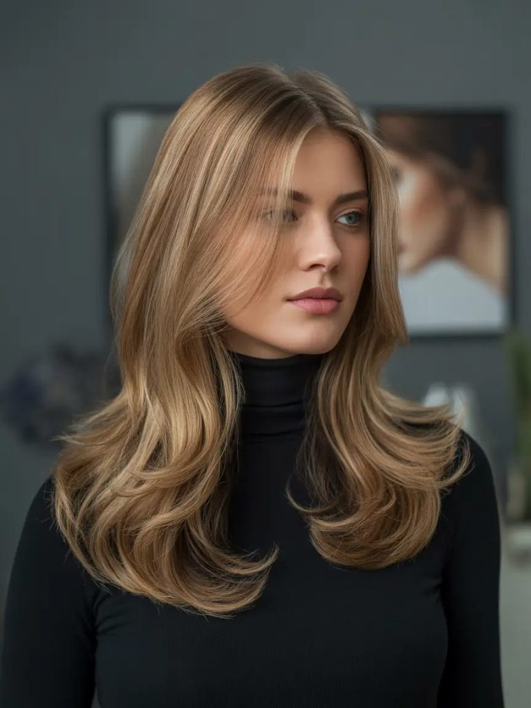 Bronde Layers with Money-Piece Brightness