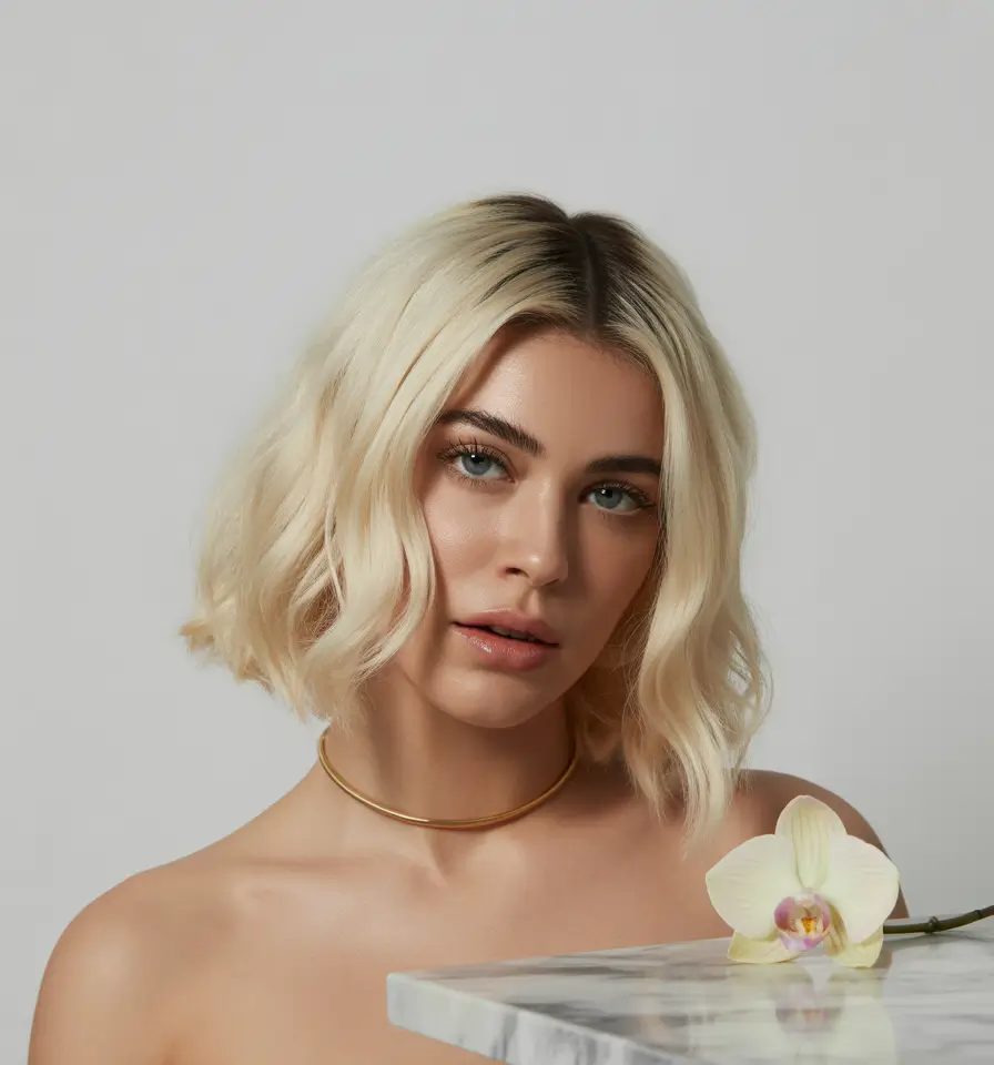 Chic Vanilla Crop with Modern Shine