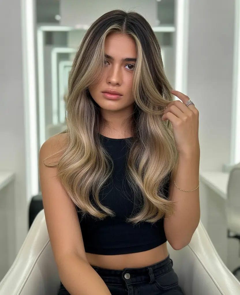 Hazelnut Blonde Money Piece with Ultra-Defined Contour