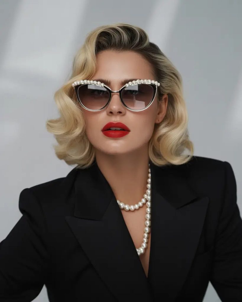 Hollywood Blonde with Retro Finger Waves