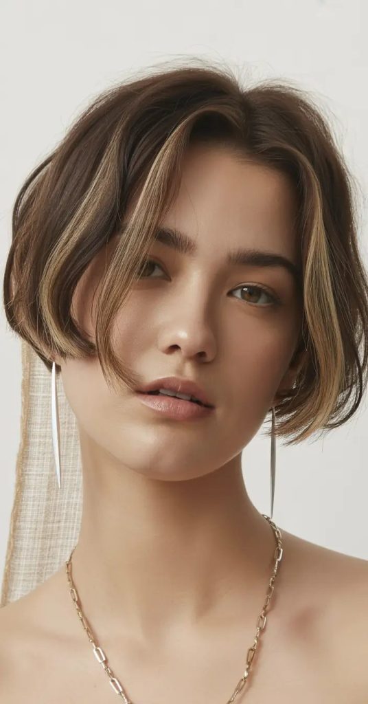 Layered Bob with Face-Framing Highlights
