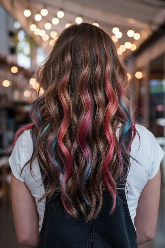 Mermaid Waves with Color Streaks
