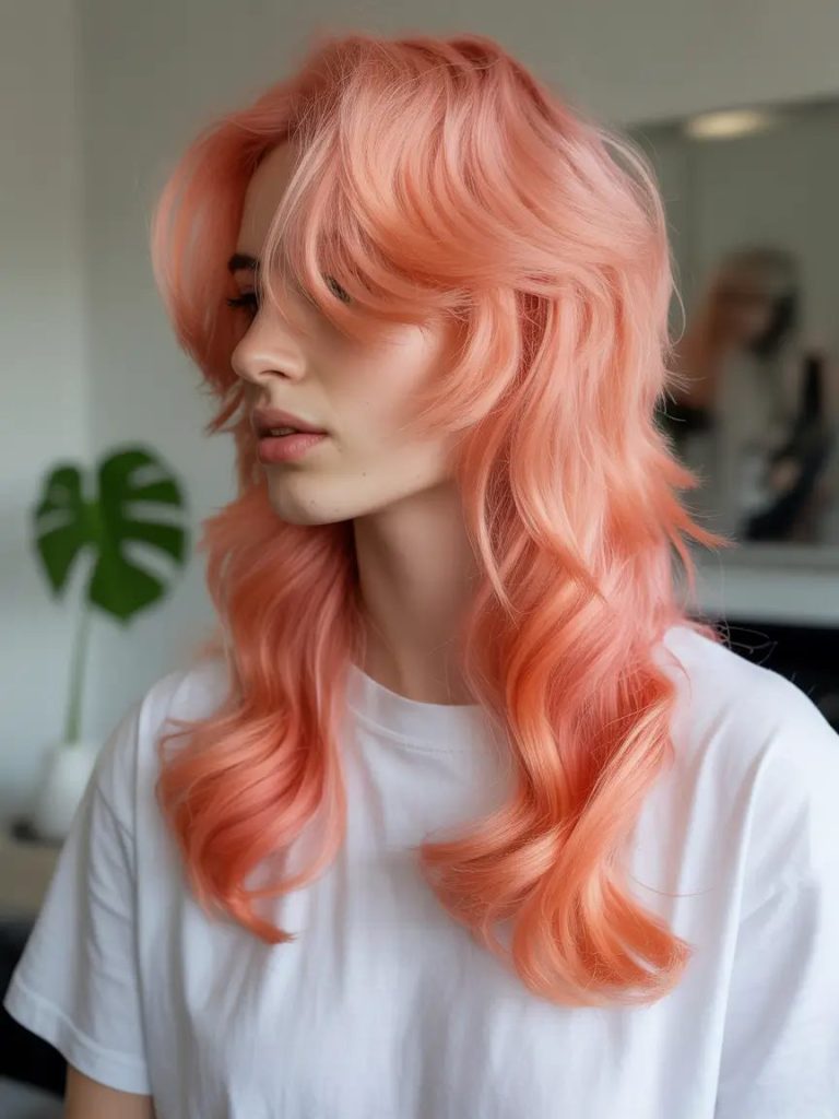 Peach Sherbet Layers with Retro Swoop