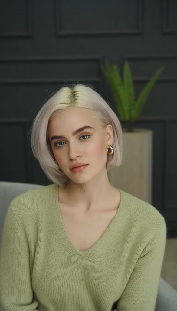 Pearl-Platinum Bob with Cool Energy