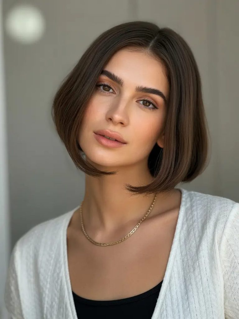 Power Bob with Subtle Brunette Elegance