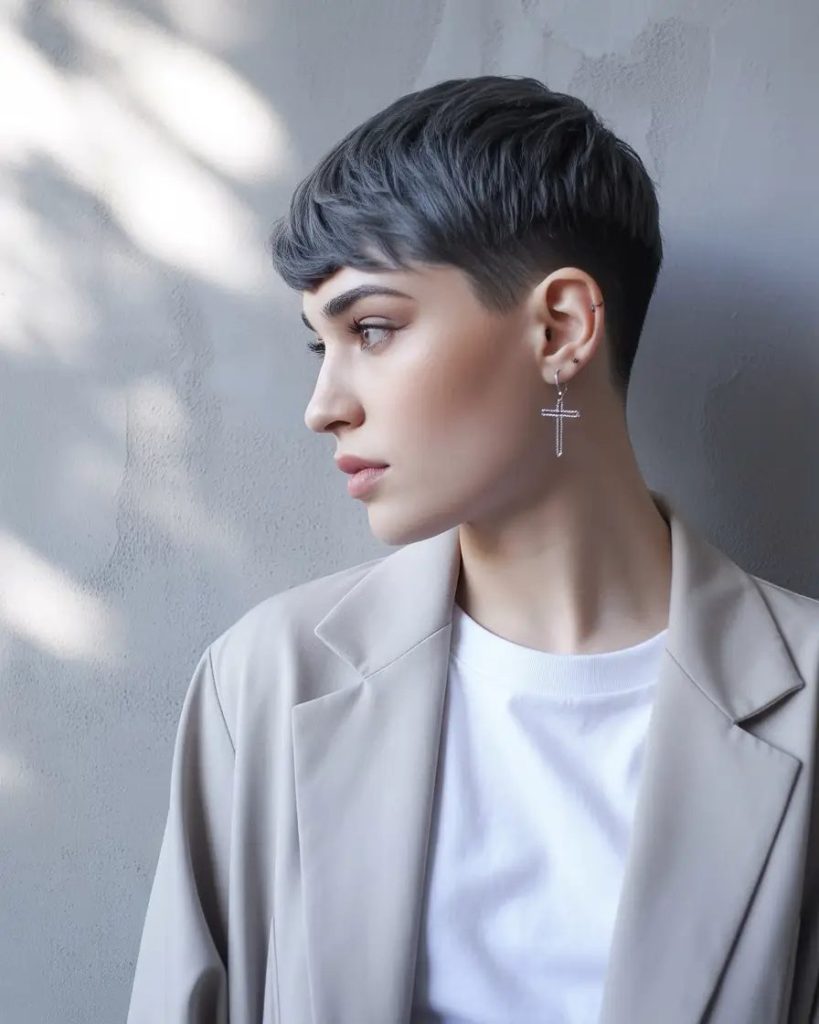 Steel-Toned Pixie for a Bold Reset