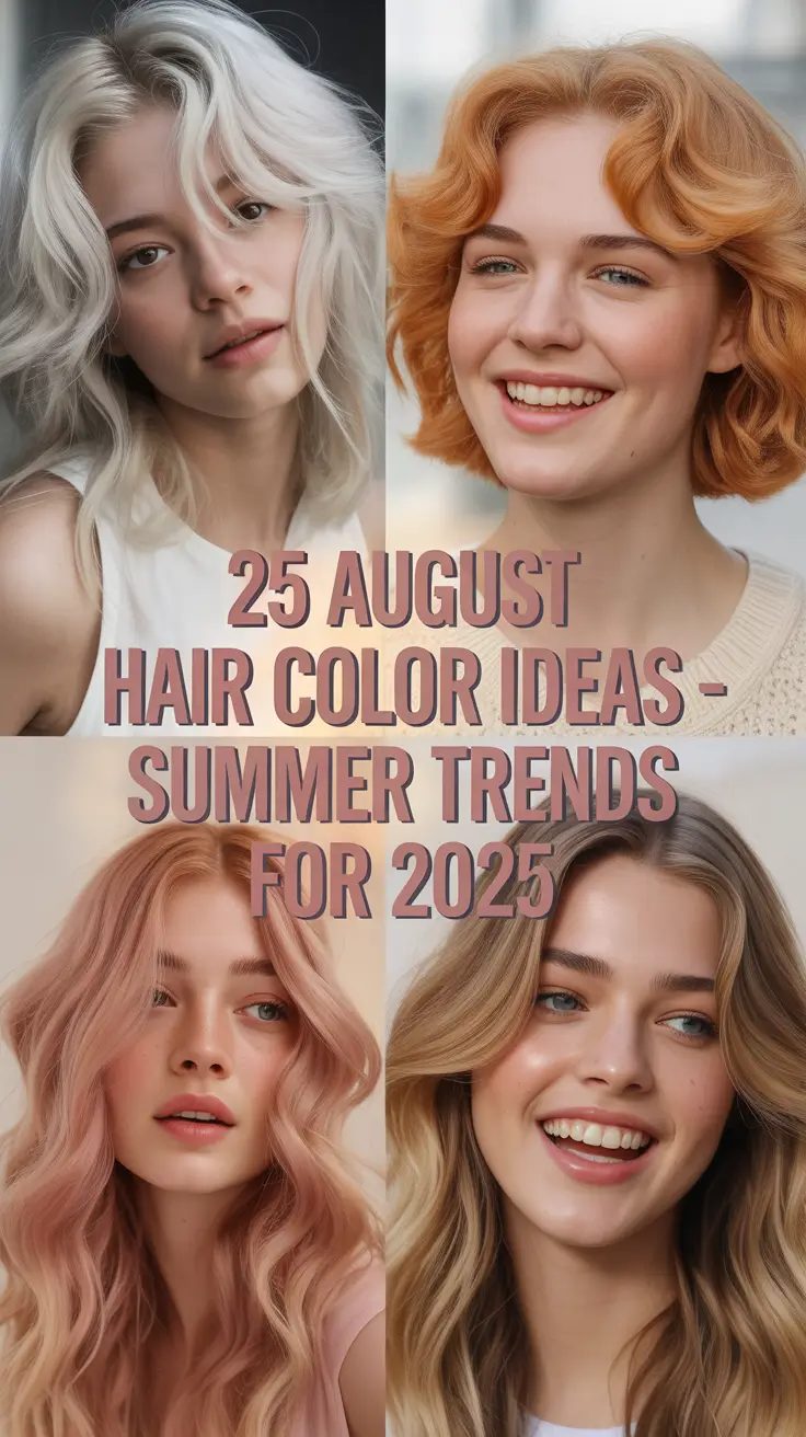 Trending August Hair Colors for Summer 2025 — Styles to Try Right Now