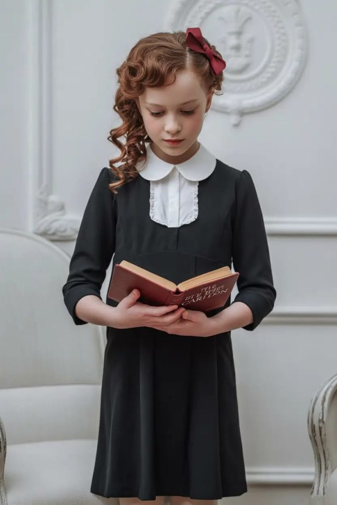 Vintage Waves with Schoolgirl Grace
