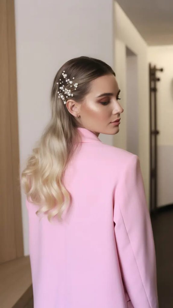 Waves with Pearled Barrette