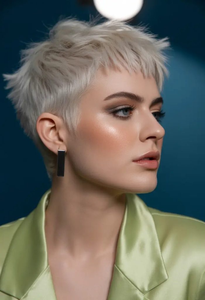 Bleached Out Textured Crop with Edgy Layers