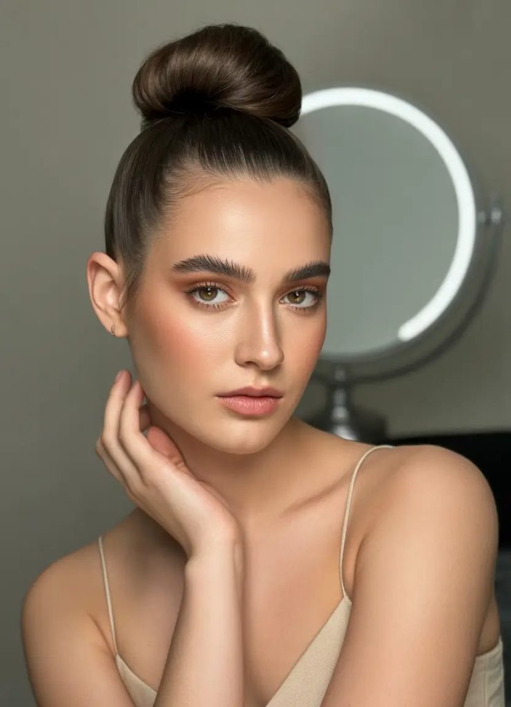 Classic High Bun for Sleek Summer Glam
