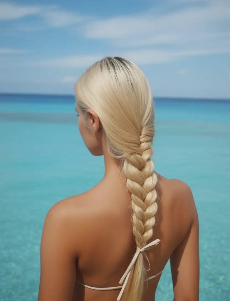 Clean Low Braid with Beachside Tie
