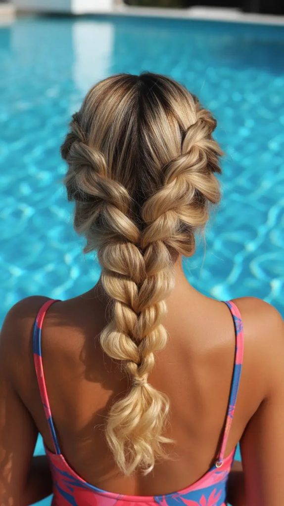 Double Braided Low Plaits
