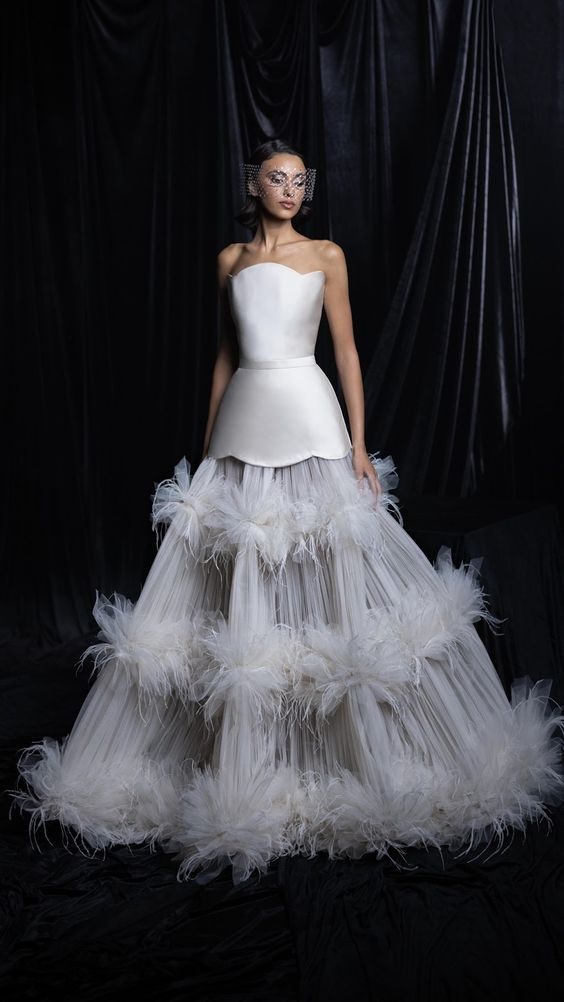 Dramatic Elegance in Layers of Tulle