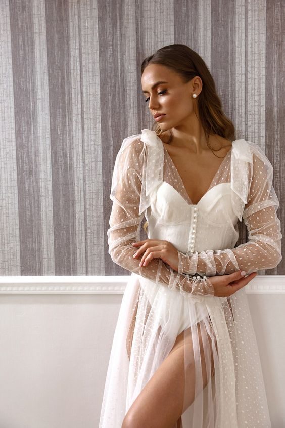 Ethereal Short Sheer Elegance and Modern Cuts