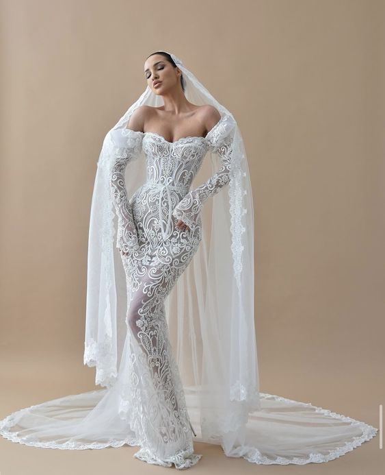 Extravagance Meets Simplicity in an Off-Shoulder Masterpiece