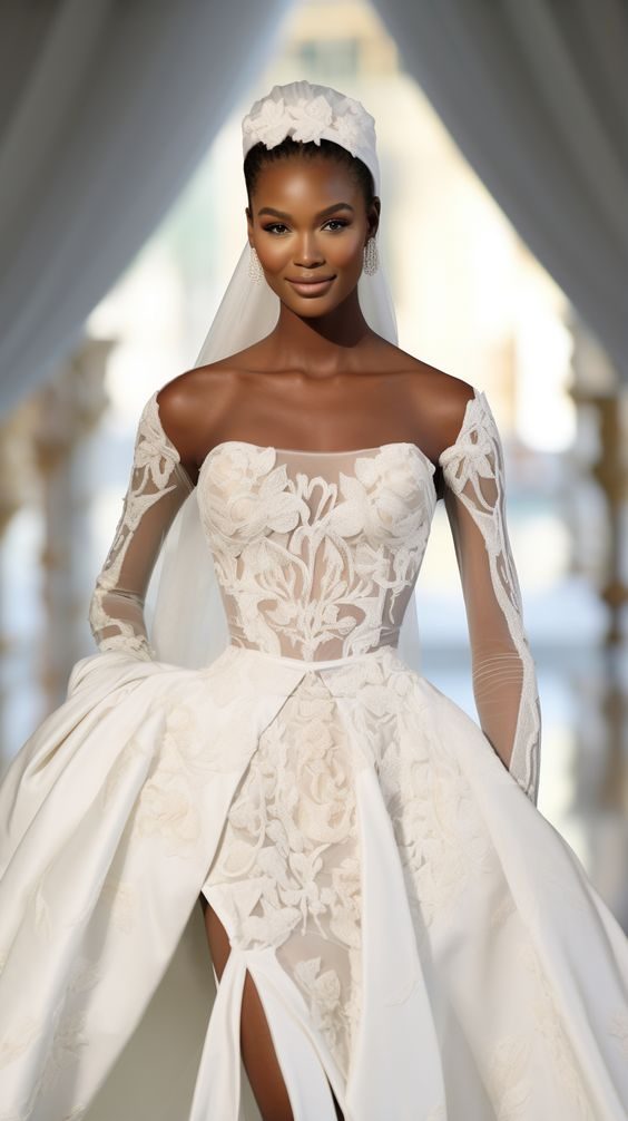 Floral Embroidery and Sheer Beauty