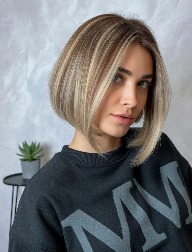 Polished Blonde Bob with Face-Framing Layers