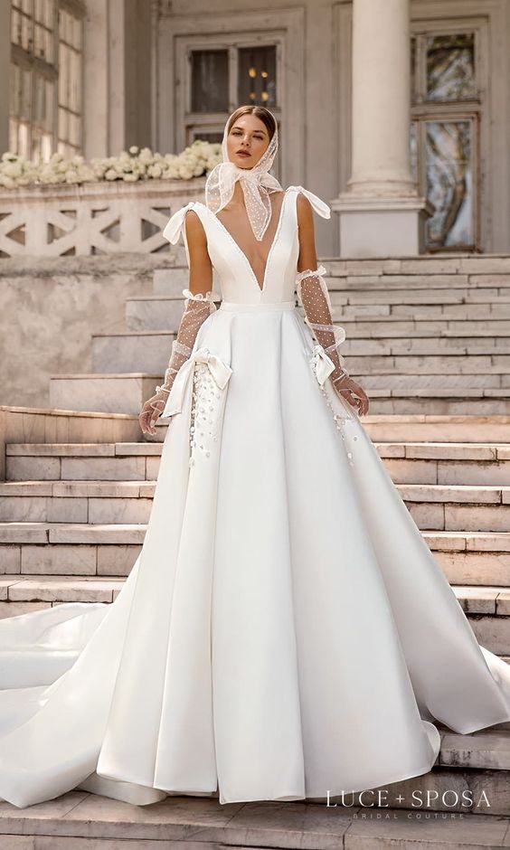 Sculptural Satin for the Modern Bride

