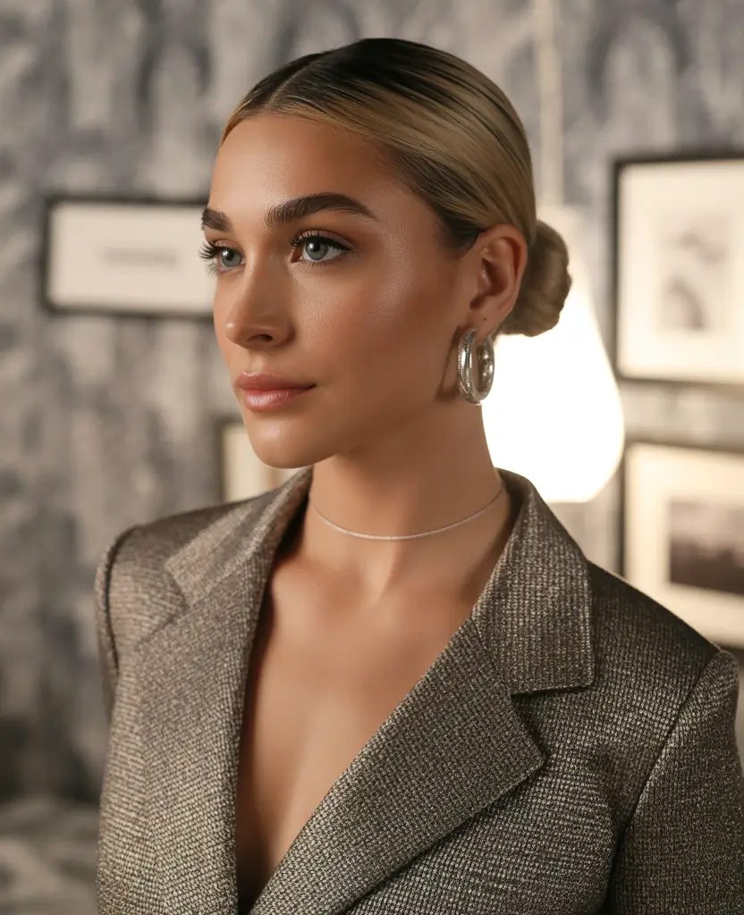 Sleek and Chic Mid-Length Bun