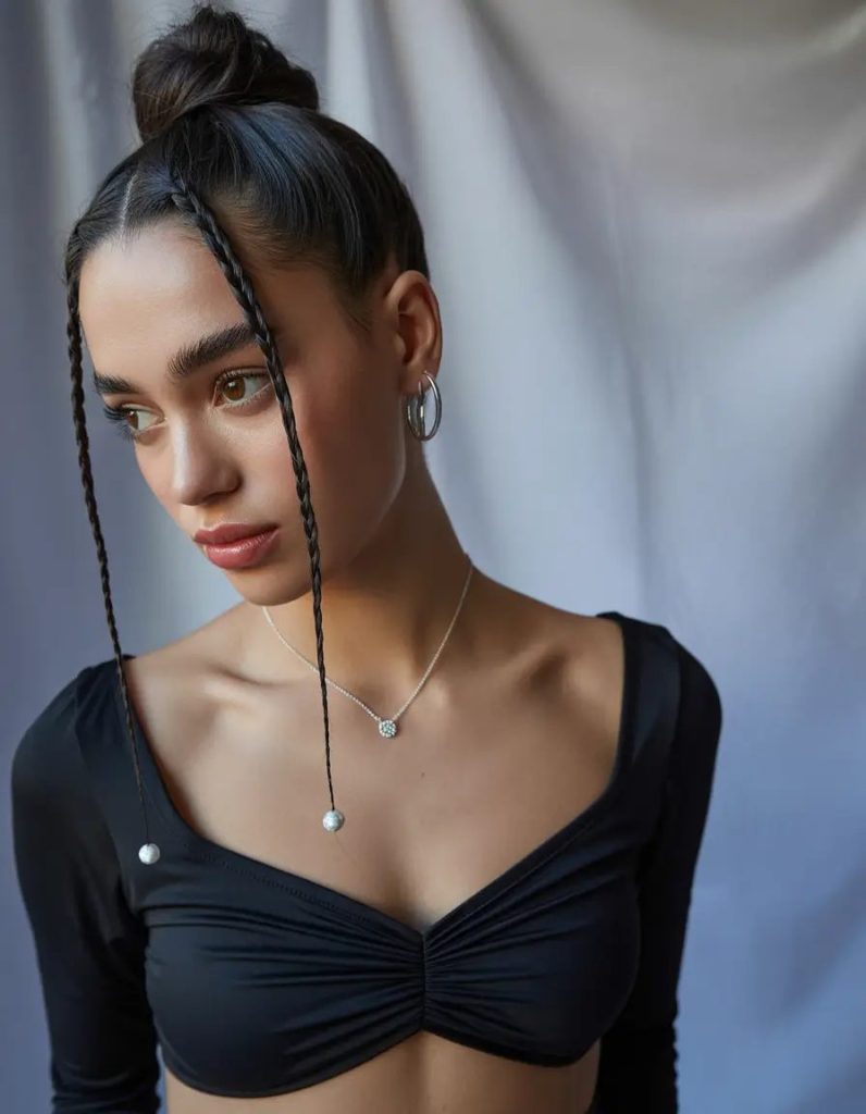 Space Ballerina with Braided Bangs
