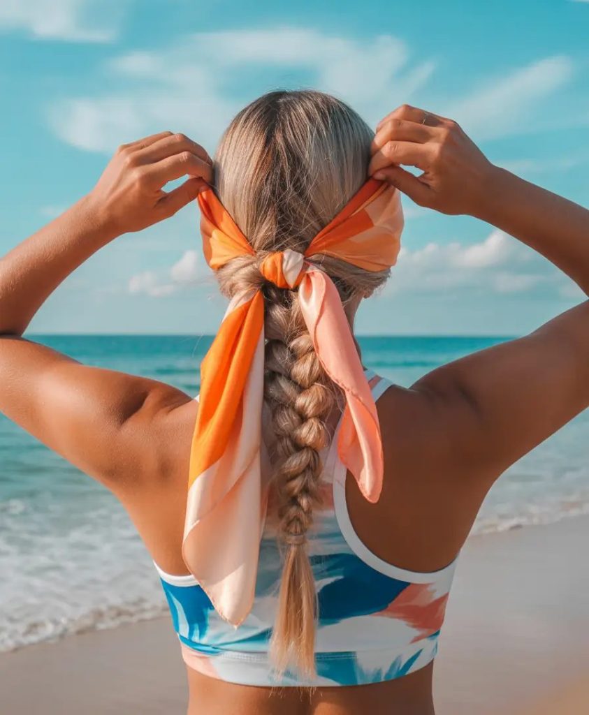 Sunset Silk Scarf Braid
