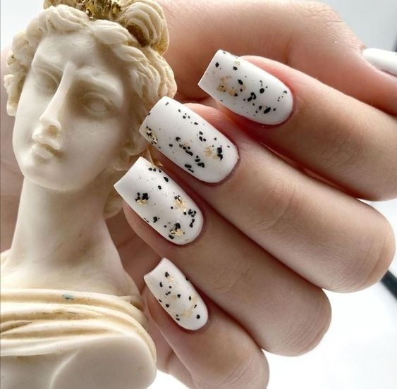 The Bold and the Beautiful White and Black Splattered Art