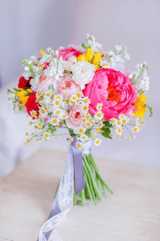 Colorful Spring Wedding Flowers