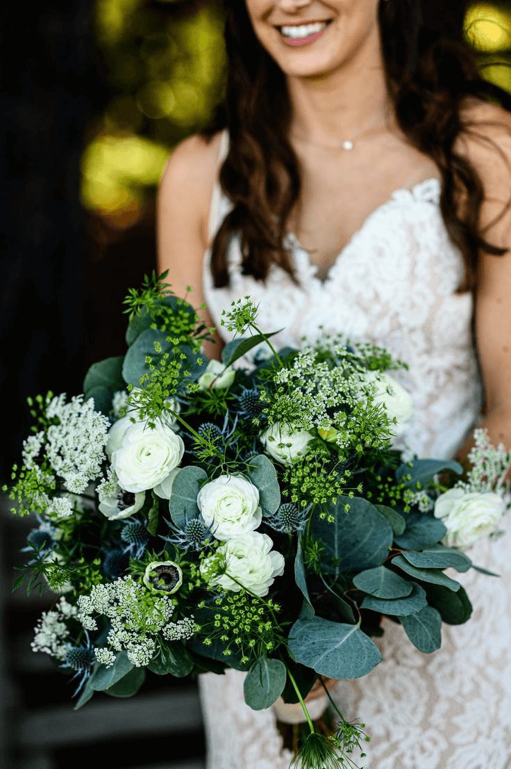 Emerald Green Wedding Ideas with Spring Flowers