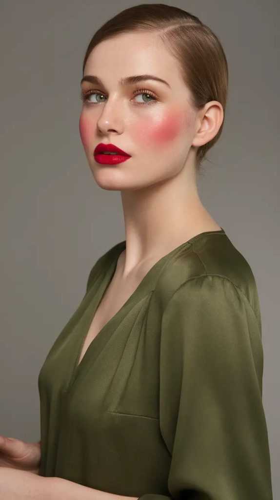 Wet Look Sleek Side Part
