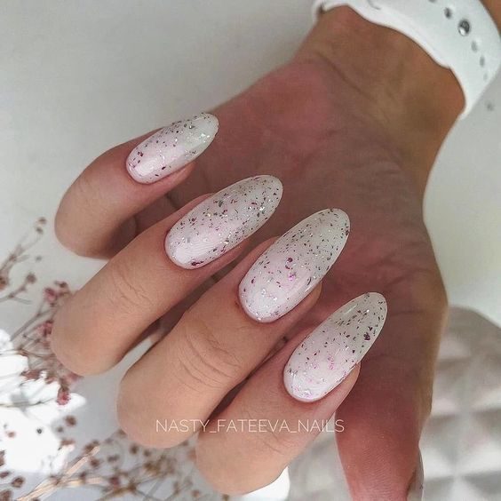 Whispers of Elegance Subtle Glitter on Pink Ombre