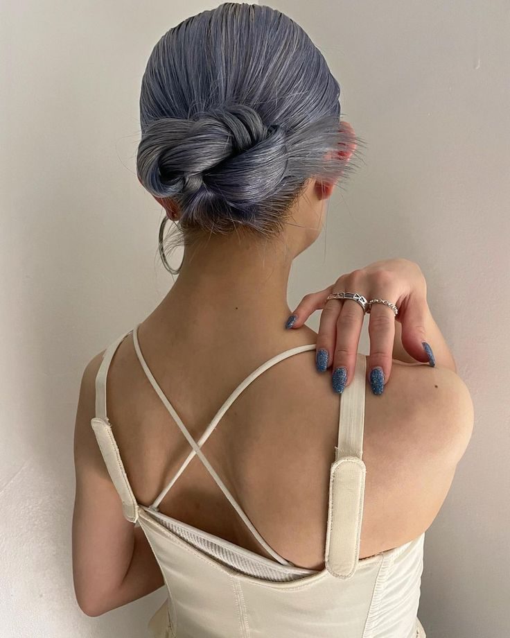 A Lavender Twist on the Classic Updo