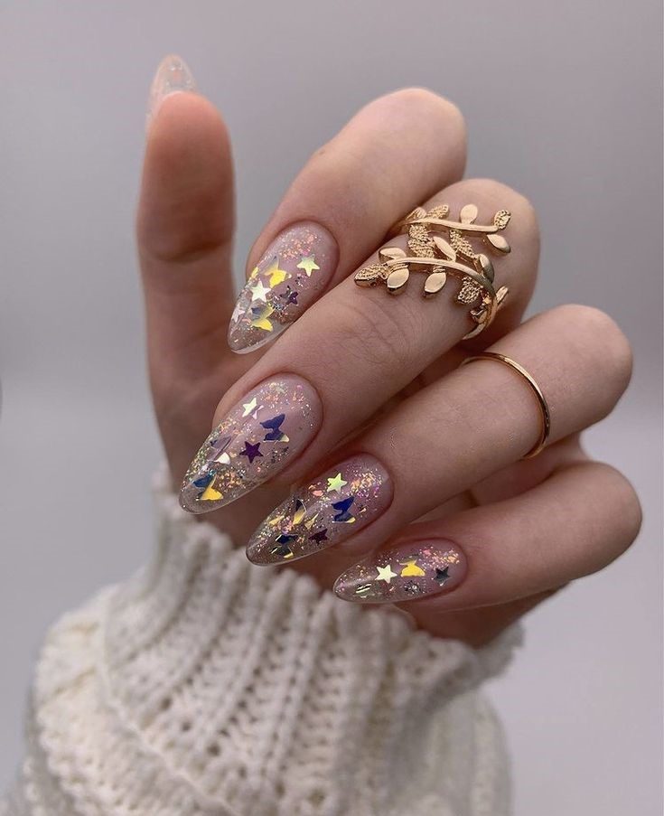 Aquarius Aura Nails Stylish Zodiac Colors