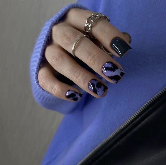 Aquarius Aura Nails Stylish Zodiac Colors