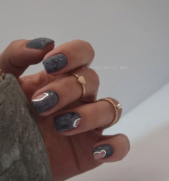 Aquarius Aura Nails Stylish Zodiac Colors