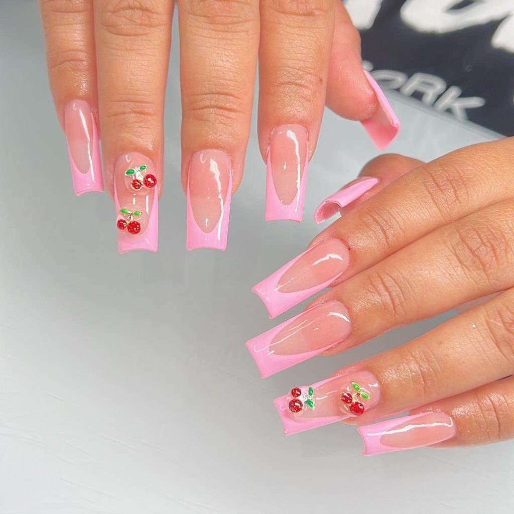 Candy Pink and Cherry Blossoms