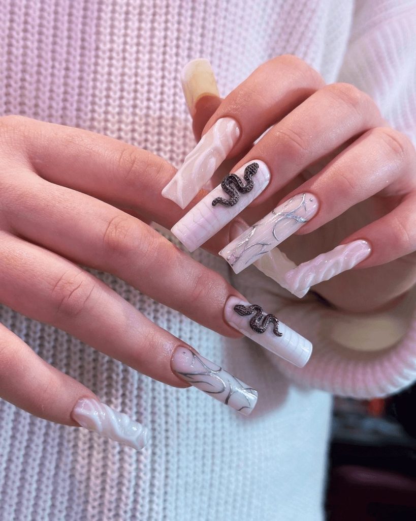 Chic White and Silver Textures