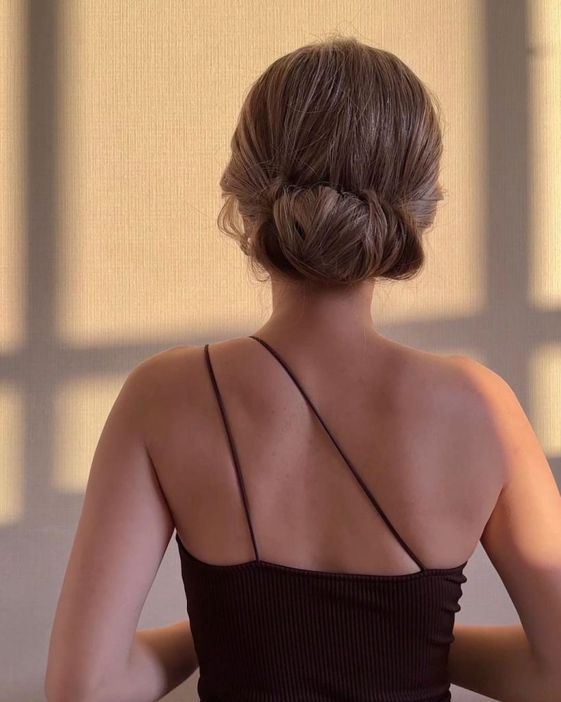 Classic Low Bun with a Twist