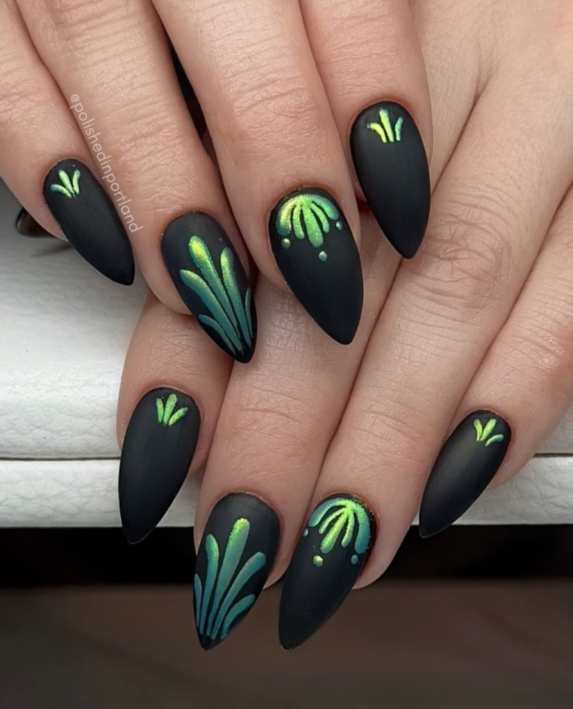 Dark Allure with Neon Accents
