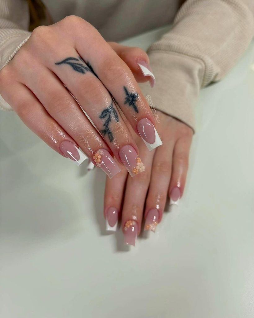 Delicate Dusty Rose with Golden Flecks