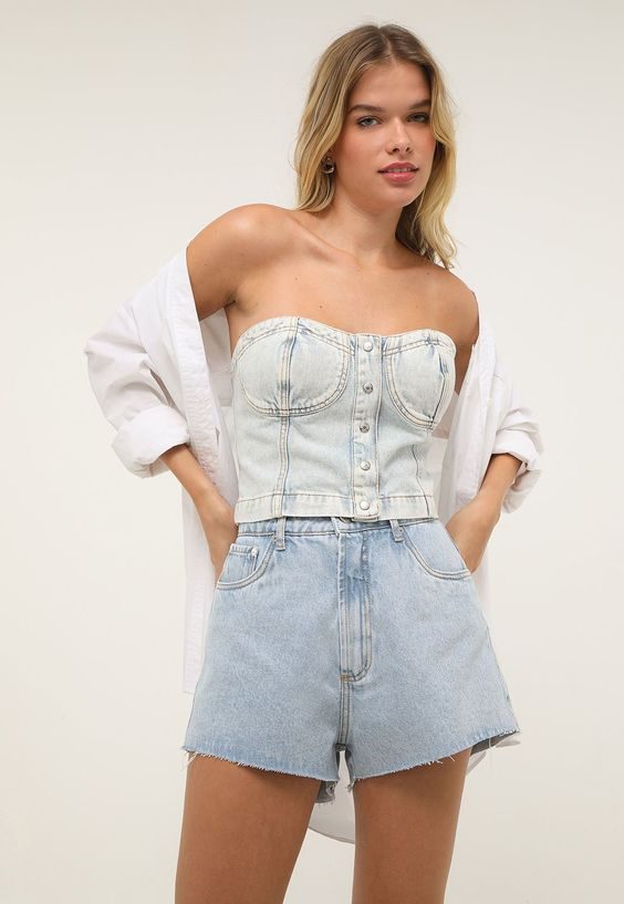 Denim Delicacy Corseted Charm