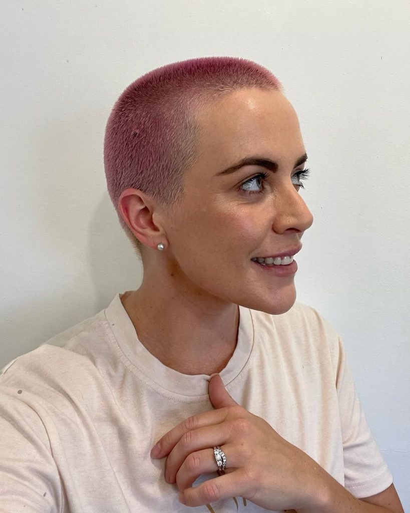 Dusty Rose Buzz Cut