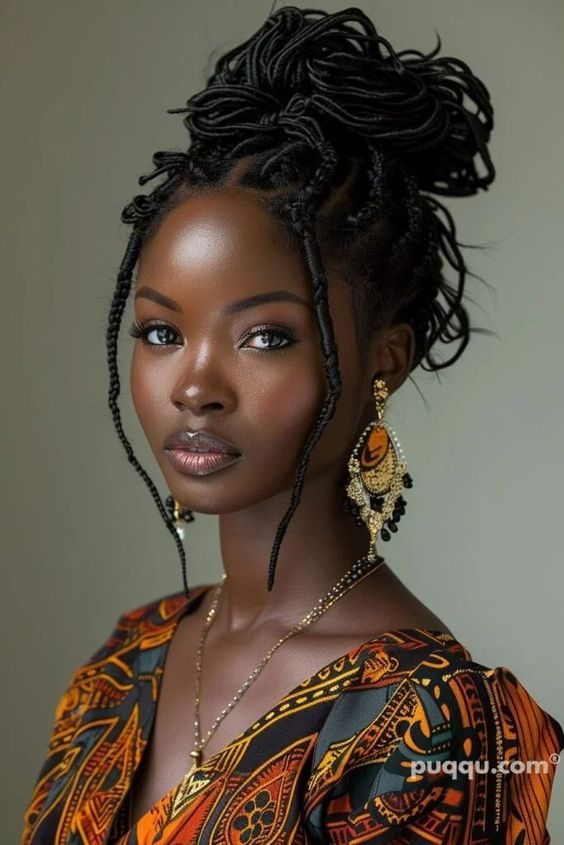 Elegant Afro Updo