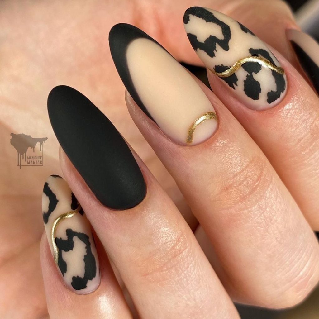 Elegant Print with Gold Accents