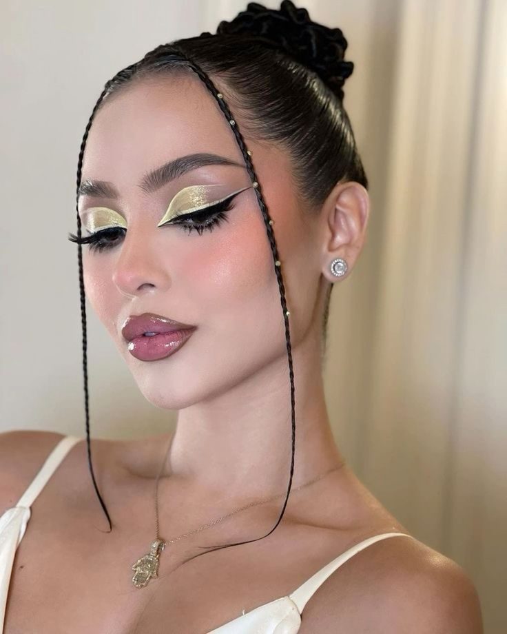 Elegant Updo with Braided Accents