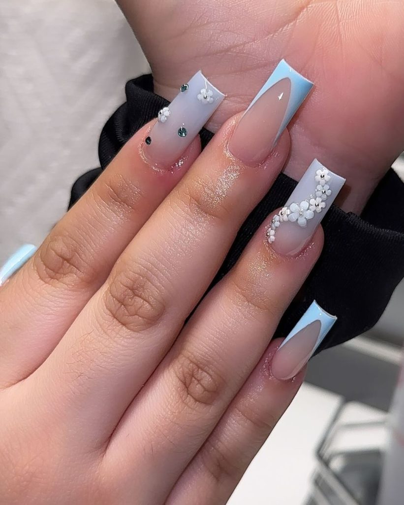 Ethereal White and Emerald Florals