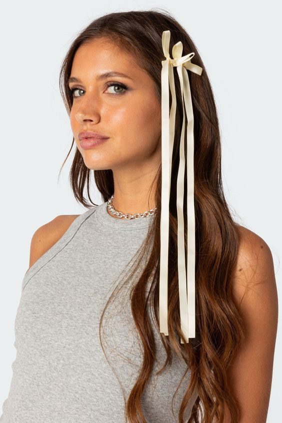 Long Hair with a Ribbon Twist